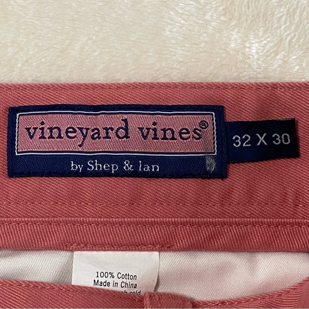 NWT VINEYARD VINES / Salmon Pink Club Pants Straight Leg Size 32x30 - Picture 4 of 15